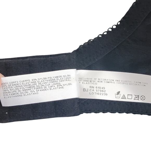 Wacoal 855367 Jacquard Underwire Bra Black 32DD - Picture 10 of 11